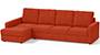 Apollo Sofa Set (Lava, Fabric Sofa Material, Compact Sofa Size, Soft Cushion Type, Sectional Sofa Type, Sectional Master Sofa Component, Regular Back Type, High Back Back Height) by Urban Ladder - - 241667