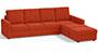 Apollo Sofa Set (Lava, Fabric Sofa Material, Compact Sofa Size, Soft Cushion Type, Sectional Sofa Type, Sectional Master Sofa Component, Regular Back Type, High Back Back Height) by Urban Ladder - - 241668