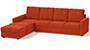 Apollo Sofa Set (Lava, Fabric Sofa Material, Compact Sofa Size, Soft Cushion Type, Sectional Sofa Type, Sectional Master Sofa Component, Regular Back Type, High Back Back Height) by Urban Ladder - - 241669
