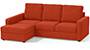 Apollo Sofa Set (Lava, Fabric Sofa Material, Compact Sofa Size, Soft Cushion Type, Sectional Sofa Type, Sectional Master Sofa Component, Regular Back Type, High Back Back Height) by Urban Ladder - - 241671
