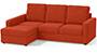 Apollo Sofa Set (Lava, Fabric Sofa Material, Regular Sofa Size, Soft Cushion Type, Sectional Sofa Type, Sectional Master Sofa Component, Regular Back Type, High Back Back Height) by Urban Ladder - - 241684