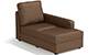 Apollo Sofa Set (Mocha, Fabric Sofa Material, Compact Sofa Size, Soft Cushion Type, Sectional Sofa Type, Right Aligned Chaise Sofa Component, Regular Back Type, High Back Back Height) by Urban Ladder