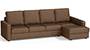 Apollo Sofa Set (Mocha, Fabric Sofa Material, Compact Sofa Size, Soft Cushion Type, Sectional Sofa Type, Sectional Master Sofa Component, Regular Back Type, High Back Back Height) by Urban Ladder