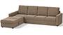 Apollo Sofa Set (Mist, Fabric Sofa Material, Compact Sofa Size, Soft Cushion Type, Sectional Sofa Type, Sectional Master Sofa Component, Regular Back Type, High Back Back Height) by Urban Ladder - - 241773