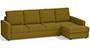 Apollo Sofa Set (Olive Green, Fabric Sofa Material, Compact Sofa Size, Soft Cushion Type, Sectional Sofa Type, Sectional Master Sofa Component, Regular Back Type, High Back Back Height) by Urban Ladder - - 241796