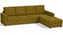 Apollo Sofa Set (Olive Green, Fabric Sofa Material, Compact Sofa Size, Soft Cushion Type, Sectional Sofa Type, Sectional Master Sofa Component, Regular Back Type, High Back Back Height) by Urban Ladder - - 241798