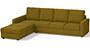 Apollo Sofa Set (Olive Green, Fabric Sofa Material, Compact Sofa Size, Soft Cushion Type, Sectional Sofa Type, Sectional Master Sofa Component, Regular Back Type, High Back Back Height) by Urban Ladder - - 241799