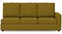 Apollo Sofa Set (Olive Green, Fabric Sofa Material, Regular Sofa Size, Soft Cushion Type, Sectional Sofa Type, Left Aligned 3 Seater Sofa Component, Regular Back Type, High Back Back Height) by Urban Ladder - - 241804