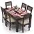 Arabia zella dining table set 00 img 5269 zella chairs m lp wheat brown mahogany