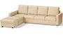 Apollo Sofa Set (Pearl, Fabric Sofa Material, Compact Sofa Size, Soft Cushion Type, Sectional Sofa Type, Sectional Master Sofa Component, Regular Back Type, High Back Back Height) by Urban Ladder