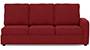 Apollo Sofa Set (Fabric Sofa Material, Compact Sofa Size, Soft Cushion Type, Sectional Sofa Type, Left Aligned 3 Seater Sofa Component, Salsa Red, Regular Back Type, High Back Back Height) by Urban Ladder - - 241895