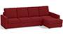 Apollo Sofa Set (Fabric Sofa Material, Compact Sofa Size, Soft Cushion Type, Sectional Sofa Type, Sectional Master Sofa Component, Salsa Red, Regular Back Type, High Back Back Height) by Urban Ladder - - 241900