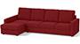 Apollo Sofa Set (Fabric Sofa Material, Compact Sofa Size, Soft Cushion Type, Sectional Sofa Type, Sectional Master Sofa Component, Salsa Red, Regular Back Type, High Back Back Height) by Urban Ladder - - 241901