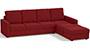 Apollo Sofa Set (Fabric Sofa Material, Compact Sofa Size, Soft Cushion Type, Sectional Sofa Type, Sectional Master Sofa Component, Salsa Red, Regular Back Type, High Back Back Height) by Urban Ladder - - 241902