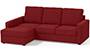 Apollo Sofa Set (Fabric Sofa Material, Compact Sofa Size, Soft Cushion Type, Sectional Sofa Type, Sectional Master Sofa Component, Salsa Red, Regular Back Type, High Back Back Height) by Urban Ladder - - 241905