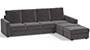 Apollo Sofa Set (Smoke, Fabric Sofa Material, Compact Sofa Size, Soft Cushion Type, Sectional Sofa Type, Sectional Master Sofa Component, Regular Back Type, High Back Back Height) by Urban Ladder - - 241980