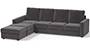 Apollo Sofa Set (Smoke, Fabric Sofa Material, Compact Sofa Size, Soft Cushion Type, Sectional Sofa Type, Sectional Master Sofa Component, Regular Back Type, High Back Back Height) by Urban Ladder - - 241981