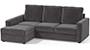 Apollo Sofa Set (Smoke, Fabric Sofa Material, Compact Sofa Size, Soft Cushion Type, Sectional Sofa Type, Sectional Master Sofa Component, Regular Back Type, High Back Back Height) by Urban Ladder - - 241983