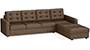 Apollo Sofa Set (Mocha, Fabric Sofa Material, Compact Sofa Size, Soft Cushion Type, Sectional Sofa Type, Sectional Master Sofa Component, Tufted Back Type, High Back Back Height) by Urban Ladder