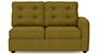 Apollo Sofa Set (Olive Green, Fabric Sofa Material, Compact Sofa Size, Soft Cushion Type, Sectional Sofa Type, Left Aligned 2 Seater Sofa Component, Tufted Back Type, High Back Back Height) by Urban Ladder