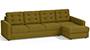 Apollo Sofa Set (Olive Green, Fabric Sofa Material, Compact Sofa Size, Soft Cushion Type, Sectional Sofa Type, Sectional Master Sofa Component, Tufted Back Type, High Back Back Height) by Urban Ladder - - 242516