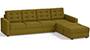 Apollo Sofa Set (Olive Green, Fabric Sofa Material, Compact Sofa Size, Soft Cushion Type, Sectional Sofa Type, Sectional Master Sofa Component, Tufted Back Type, High Back Back Height) by Urban Ladder - - 242518