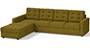 Apollo Sofa Set (Olive Green, Fabric Sofa Material, Compact Sofa Size, Soft Cushion Type, Sectional Sofa Type, Sectional Master Sofa Component, Tufted Back Type, High Back Back Height) by Urban Ladder - - 242519