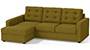 Apollo Sofa Set (Olive Green, Fabric Sofa Material, Regular Sofa Size, Soft Cushion Type, Sectional Sofa Type, Sectional Master Sofa Component, Tufted Back Type, High Back Back Height) by Urban Ladder - - 242534
