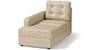 Apollo Sofa Set (Pearl, Fabric Sofa Material, Compact Sofa Size, Soft Cushion Type, Sectional Sofa Type, Left Aligned Chaise Sofa Component, Tufted Back Type, High Back Back Height) by Urban Ladder