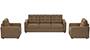 Apollo Sofa Set (Dune, Fabric Sofa Material, Compact Sofa Size, Soft Cushion Type, Regular Sofa Type, Master Sofa Component, Tufted Back Type, High Back Back Height) by Urban Ladder - - 242979