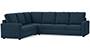 Apollo Sofa Set (Indigo Blue, Fabric Sofa Material, Compact Sofa Size, Firm Cushion Type, Corner Sofa Type, Corner Master Sofa Component, Regular Back Type, High Back Back Height) by Urban Ladder
