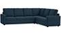 Apollo Sofa Set (Indigo Blue, Fabric Sofa Material, Compact Sofa Size, Firm Cushion Type, Corner Sofa Type, Corner Master Sofa Component, Regular Back Type, High Back Back Height) by Urban Ladder