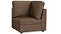 Apollo Sofa Set (Mocha, Fabric Sofa Material, Compact Sofa Size, Firm Cushion Type, Corner Sofa Type, Corner Sofa Component, Regular Back Type, High Back Back Height) by Urban Ladder