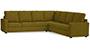 Apollo Sofa Set (Olive Green, Fabric Sofa Material, Compact Sofa Size, Firm Cushion Type, Corner Sofa Type, Corner Master Sofa Component, Regular Back Type, High Back Back Height) by Urban Ladder - - 243805