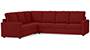 Apollo Sofa Set (Fabric Sofa Material, Compact Sofa Size, Firm Cushion Type, Corner Sofa Type, Corner Master Sofa Component, Salsa Red, Regular Back Type, High Back Back Height) by Urban Ladder - - 243917