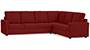 Apollo Sofa Set (Fabric Sofa Material, Compact Sofa Size, Firm Cushion Type, Corner Sofa Type, Corner Master Sofa Component, Salsa Red, Regular Back Type, High Back Back Height) by Urban Ladder - - 243918