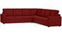 Apollo Sofa Set (Fabric Sofa Material, Compact Sofa Size, Firm Cushion Type, Corner Sofa Type, Corner Master Sofa Component, Salsa Red, Regular Back Type, High Back Back Height) by Urban Ladder - - 243919