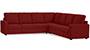 Apollo Sofa Set (Fabric Sofa Material, Regular Sofa Size, Firm Cushion Type, Corner Sofa Type, Corner Master Sofa Component, Salsa Red, Regular Back Type, High Back Back Height) by Urban Ladder - - 244751
