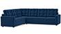 Apollo Sofa Set (Cobalt, Fabric Sofa Material, Compact Sofa Size, Firm Cushion Type, Corner Sofa Type, Corner Master Sofa Component, Tufted Back Type, High Back Back Height) by Urban Ladder - - 246674