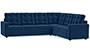 Apollo Sofa Set (Cobalt, Fabric Sofa Material, Compact Sofa Size, Firm Cushion Type, Corner Sofa Type, Corner Master Sofa Component, Tufted Back Type, High Back Back Height) by Urban Ladder - - 246675