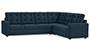 Apollo Sofa Set (Indigo Blue, Fabric Sofa Material, Compact Sofa Size, Firm Cushion Type, Corner Sofa Type, Corner Master Sofa Component, Tufted Back Type, High Back Back Height) by Urban Ladder