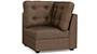Apollo Sofa Set (Mocha, Fabric Sofa Material, Compact Sofa Size, Firm Cushion Type, Corner Sofa Type, Corner Sofa Component, Tufted Back Type, High Back Back Height) by Urban Ladder