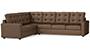 Apollo Sofa Set (Mocha, Fabric Sofa Material, Compact Sofa Size, Firm Cushion Type, Corner Sofa Type, Corner Master Sofa Component, Tufted Back Type, High Back Back Height) by Urban Ladder