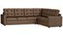 Apollo Sofa Set (Mocha, Fabric Sofa Material, Compact Sofa Size, Firm Cushion Type, Corner Sofa Type, Corner Master Sofa Component, Tufted Back Type, High Back Back Height) by Urban Ladder