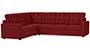 Apollo Sofa Set (Fabric Sofa Material, Compact Sofa Size, Firm Cushion Type, Corner Sofa Type, Corner Master Sofa Component, Salsa Red, Tufted Back Type, High Back Back Height) by Urban Ladder - - 247137