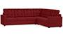 Apollo Sofa Set (Fabric Sofa Material, Compact Sofa Size, Firm Cushion Type, Corner Sofa Type, Corner Master Sofa Component, Salsa Red, Tufted Back Type, High Back Back Height) by Urban Ladder - - 247138