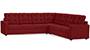Apollo Sofa Set (Fabric Sofa Material, Compact Sofa Size, Firm Cushion Type, Corner Sofa Type, Corner Master Sofa Component, Salsa Red, Tufted Back Type, High Back Back Height) by Urban Ladder - - 247139