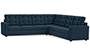 Apollo Sofa Set (Indigo Blue, Fabric Sofa Material, Regular Sofa Size, Firm Cushion Type, Corner Sofa Type, Corner Master Sofa Component, Tufted Back Type, High Back Back Height) by Urban Ladder