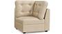 Apollo Sofa Set (Pearl, Fabric Sofa Material, Regular Sofa Size, Firm Cushion Type, Corner Sofa Type, Corner Sofa Component, Tufted Back Type, High Back Back Height) by Urban Ladder