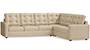 Apollo Sofa Set (Pearl, Fabric Sofa Material, Regular Sofa Size, Firm Cushion Type, Corner Sofa Type, Corner Master Sofa Component, Tufted Back Type, High Back Back Height) by Urban Ladder